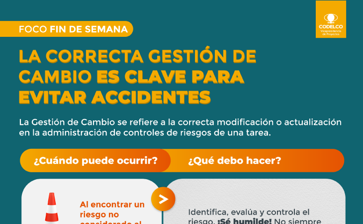 Gestionar el cambio es clave para evitar accidentes